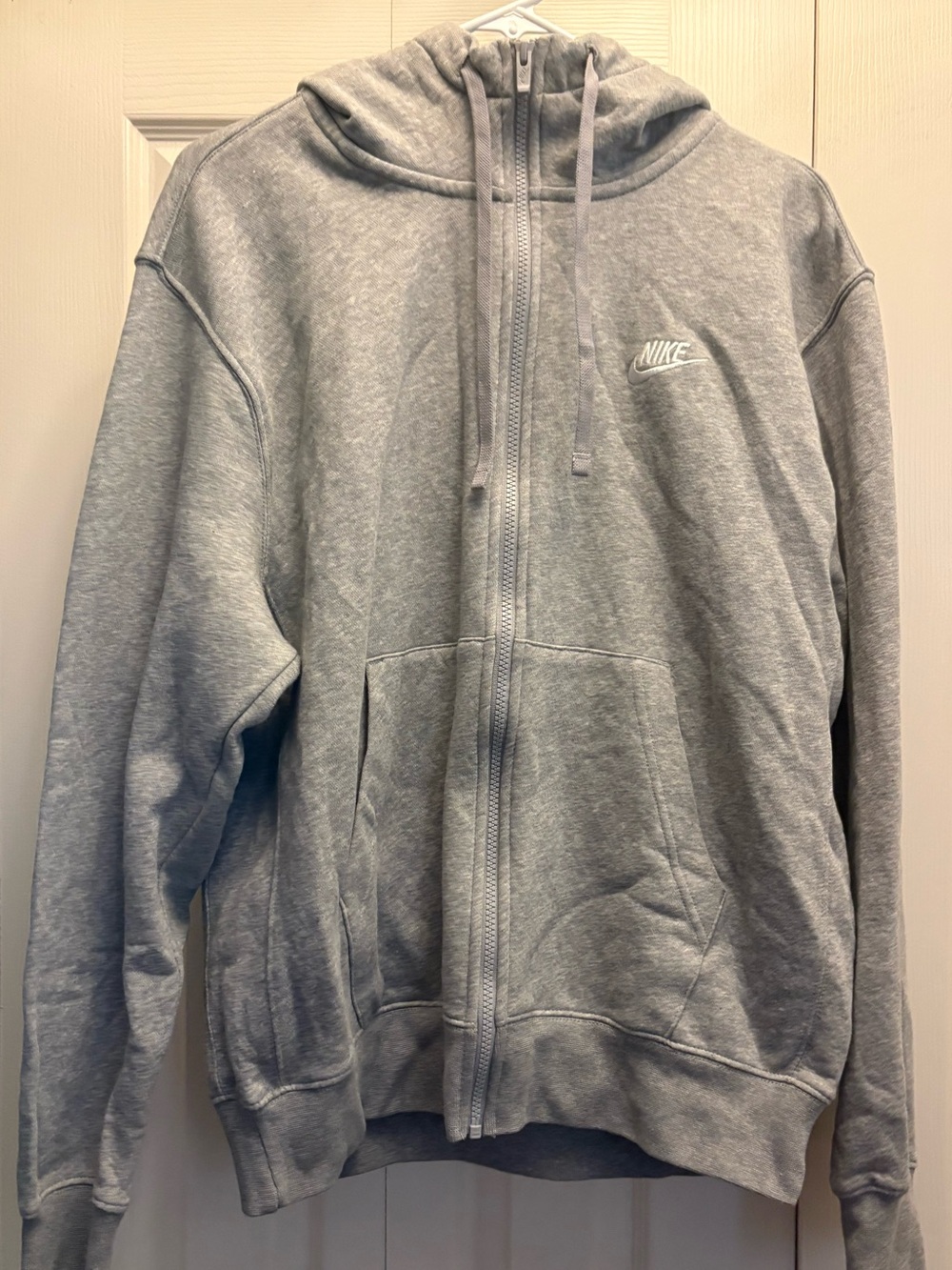 Nike Light Gray Men’s Full-Zip Hoodie
